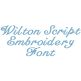 Wilton Script Embroidery Font | Machine Embroidery Designs by JuJu