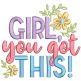 You Go Girl Word Art Machine Embroidery Designs by JuJu