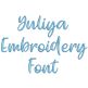Yuliya Embroidery Font | Machine Embroidery Designs by JuJu