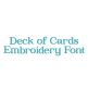Deck of Cards Embroidery Font | Machine Embroidery Designs by JuJu