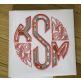 Three Letter Deco Applique Circular Monogram Machine Embroidery Designs by JuJu