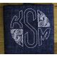 Three Letter Deco Bean Stitch Circular Monogram Machine Embroidery Designs by JuJu
