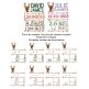 Rustic Woodland Deer Silhouette Birth Announcement Template Machine Embroidery Designs by JuJu