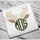 Deer Antlers Monogram Applique | Machine Embroidery Designs by JuJu