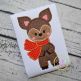 Deer with Scarf Girl Applique | Machine Embroidery Designs by JuJu