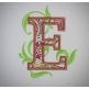 Applique Flourish Monogram Alphabet Machine Embroidery Designs by JuJu