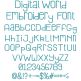 Digital World Embroidery Font | Machine Embroidery Designs by JuJu