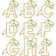 Dinosaur Bite Alphabet | Machine Embroidery Designs by JuJu