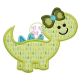 Dinosaur Girl Applique | Machine Embroidery Designs by JuJu