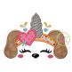 Dog Unicorn Horn Applique | Machine Embroidery Designs by JuJu