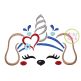 Dog Unicorn Horn Embroidery | Machine Embroidery Designs by JuJu