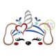 Dog Unicorn Horn Embroidery | Machine Embroidery Designs by JuJu