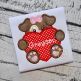 Dog With Heart Girl Applique | Machine Embroidery Designs by JuJu