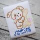 Dog Hugs Bone Applique | Machine Embroidery Designs by JuJu