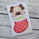 Dog in Stocking Boy Applique | Machine Embroidery Designs by JuJu