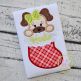 Dog in Stocking Girl Applique | Machine Embroidery Designs by JuJu