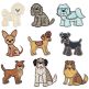 Top Dogs Applique Set 4 Machine Embroidery Designs by JuJu