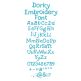 Dorky Embroidery Font | Machine Embroidery Designs by JuJu