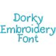 Dorky Embroidery Font | Machine Embroidery Designs by JuJu