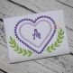 Double Heart with Leaves Embroidery | Machine Embroidery Designs by JuJu