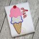 Double Scoop Ice Cream Cone Applique | Machine Embroidery Designs by JuJu
