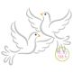 Doves Embroidery | Machine Embroidery Designs by JuJu