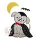 Dracula Dog Applique | Machine Embroidery Designs by JuJu