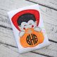 Dracula Pumpkin Peeker Applique | Machine Embroidery Designs by JuJu