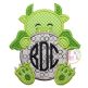Dragon Monogram Peeker Applique | Machine Embroidery Designs by JuJu