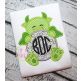 Dragon Monogram Peeker Applique | Machine Embroidery Designs by JuJu