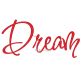 Dream - Inspirational Words | Machine Embroidery Designs by JuJu