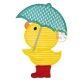 Duck Umbrella Applique | Machine Embroidery Designs by JuJu