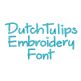 Dutch Tulips Embroidery Font Machine Embroidery Designs by JuJu