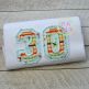 Raggy Double Varsity Applique Numbers Font | Machine Embroidery Designs by JuJu