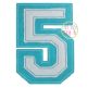 Raggy Double Varsity Applique Numbers Font | Machine Embroidery Designs by JuJu