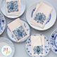 Delft Blue Owls Embroidery Set | Machine Embroidery Designs by JuJu