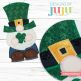 In The Hoop St. Patrick's Day Gnome Wall Hanging Project | Machine Embroidery Designs by JuJu
