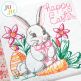 In The Hoop Happy Easter Bunny Mug Rug Project | Machine Embroidery Designs by JuJu