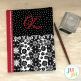 Striped Composition Book Cover by Oma's Place | Machine Embroidery Designs by JuJu