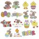 Bunny Hop Filled Version Easter Machine Embroidery Designs by JuJu