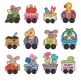 Cottontail Express 4x4 hoop Applique Machine Embroidery Designs by JuJu 