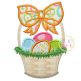 Itch 2 Stitch Easter Basket Bow Applique Digital Embroidery Machine Designs by JuJu