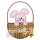 Easter Bunny Basket 2 Applique | Machine Embroidery Designs by JuJu
