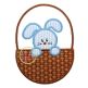 Easter Bunny Basket 3 Applique | Machine Embroidery Designs by JuJu