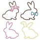 Easter Bunny Silhouettes | Machine Embroidery Designs by JuJu
