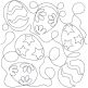 Easter Eggs End-to-End Quilting | Machine Embroidery Designs by JuJu