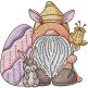                                 Easter Gnome Bunny Egg Flower | Machine Embroidery Designs by JuJu
                            
