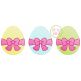 Egg Big Bow Trio Sketch | Machine Embroidery Designs by JuJu