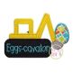 EGGScavator Easter Backhoe Applique | Machine Embroidery Designs by JuJu