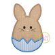 Egg Shaped Bunny Boy Applique | Machine Embroidery Designs by JuJu